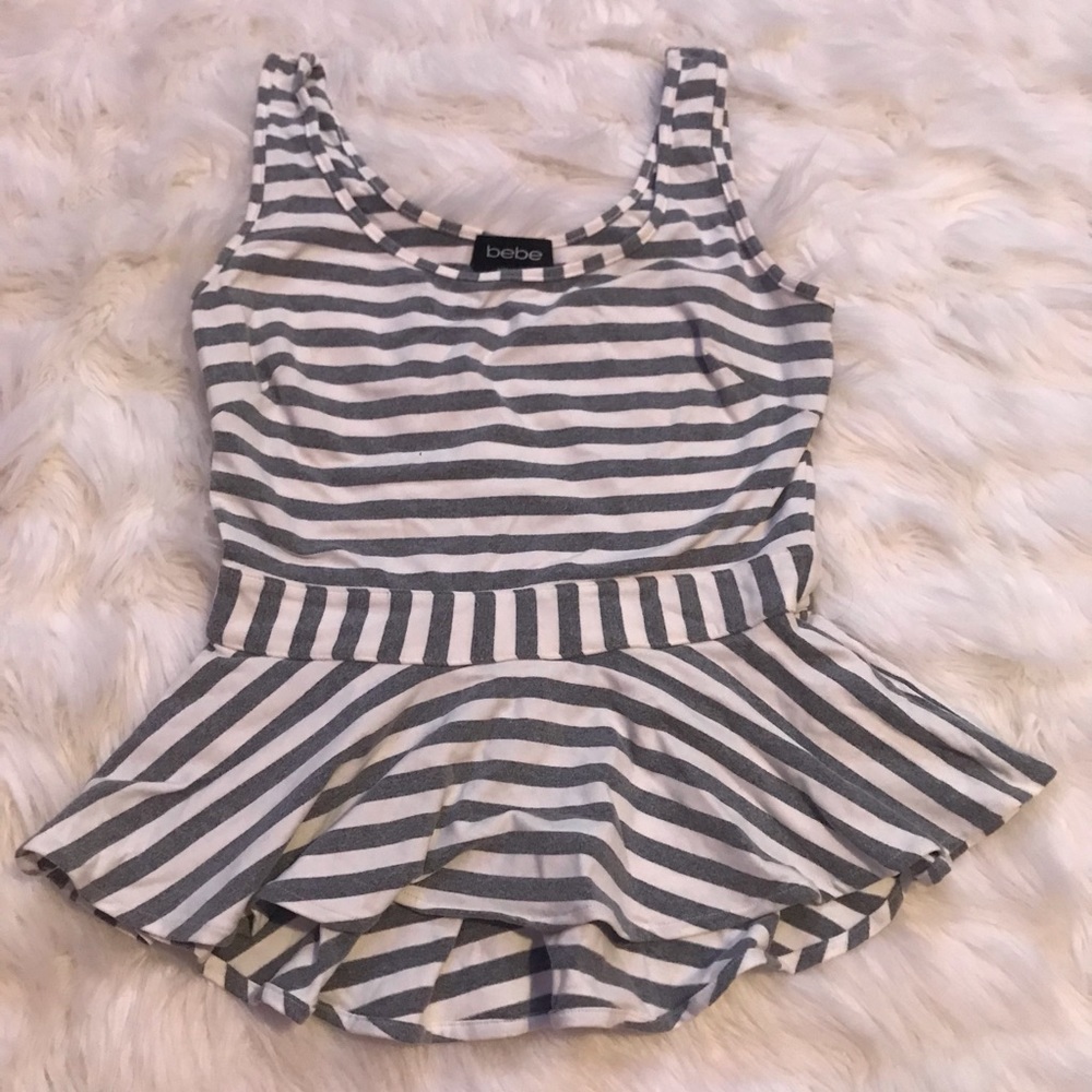 bebe striped top
